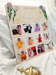 Baby Floral Themed Photo Board